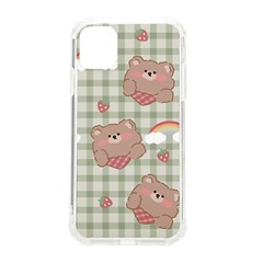 Bear Cartoon Pattern Strawberry Rainbow Nature Animal Cute Design Iphone 11 Tpu Uv Print Case by Bedest