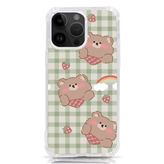 Bear Cartoon Pattern Strawberry Rainbow Nature Animal Cute Design Iphone 14 Pro Max Tpu Uv Print Case by Bedest