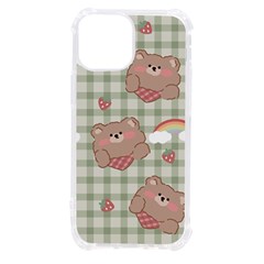 Bear Cartoon Pattern Strawberry Rainbow Nature Animal Cute Design Iphone 13 Mini Tpu Uv Print Case by Bedest