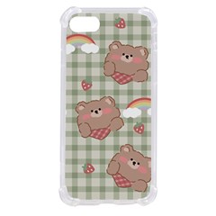 Bear Cartoon Pattern Strawberry Rainbow Nature Animal Cute Design Iphone Se by Bedest