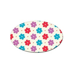 Abstract Art Pattern Colorful Artistic Flower Nature Spring Sticker Oval (100 Pack) by Bedest