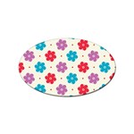 Abstract Art Pattern Colorful Artistic Flower Nature Spring Sticker Oval (100 pack) Front