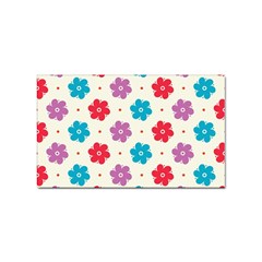 Abstract Art Pattern Colorful Artistic Flower Nature Spring Sticker Rectangular (10 Pack) by Bedest