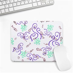 Fish Lilies Sea Aquatic Flowers Algae Bubble Animal Wildlife Nature Ocean Small Mousepad by Bedest