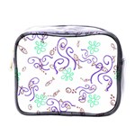 Fish Lilies Sea Aquatic Flowers Algae Bubble Animal Wildlife Nature Ocean Mini Toiletries Bag (One Side) Front