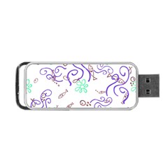 Fish Lilies Sea Aquatic Flowers Algae Bubble Animal Wildlife Nature Ocean Portable Usb Flash (two Sides) by Bedest