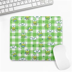 Frog Cartoon Pattern Cloud Animal Cute Seamless Large Mousepad by Bedest