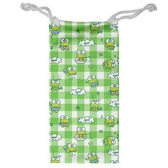 Frog Cartoon Pattern Cloud Animal Cute Seamless Jewelry Bag by Bedest