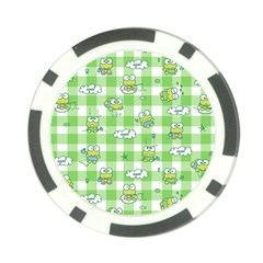 Frog Cartoon Pattern Cloud Animal Cute Seamless Poker Chip Card Guard (10 Pack) by Bedest