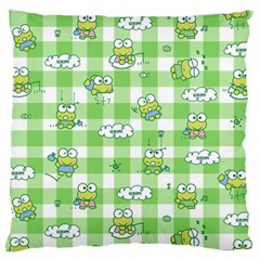 Frog Cartoon Pattern Cloud Animal Cute Seamless Large Cushion Case (two Sides) by Bedest