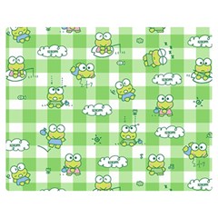 Frog Cartoon Pattern Cloud Animal Cute Seamless Two Sides Premium Plush Fleece Blanket (teen Size) by Bedest