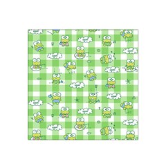 Frog Cartoon Pattern Cloud Animal Cute Seamless Satin Bandana Scarf 22  X 22  by Bedest