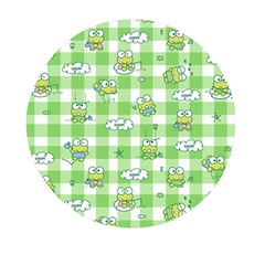 Frog Cartoon Pattern Cloud Animal Cute Seamless Mini Round Pill Box by Bedest