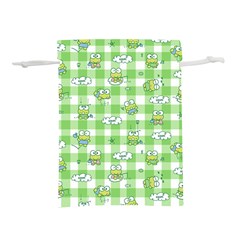 Frog Cartoon Pattern Cloud Animal Cute Seamless Lightweight Drawstring Pouch (l) by Bedest