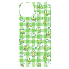 Frog Cartoon Pattern Cloud Animal Cute Seamless Iphone 14 Plus Black Uv Print Case