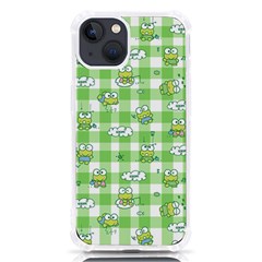 Frog Cartoon Pattern Cloud Animal Cute Seamless Iphone 13 Tpu Uv Print Case by Bedest