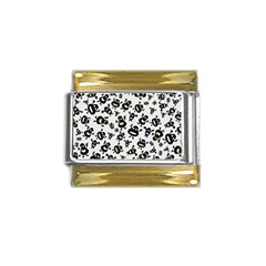 Bacteria Virus Monster Pattern Gold Trim Italian Charm (9mm) by Bedest