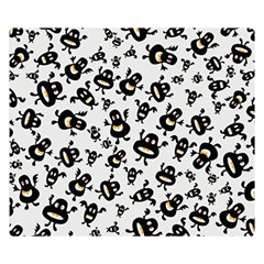 Bacteria Virus Monster Pattern Premium Plush Fleece Blanket (small) by Bedest