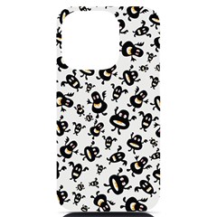 Bacteria Virus Monster Pattern Iphone 14 Pro Black Uv Print Case by Bedest