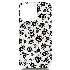 Bacteria Virus Monster Pattern Iphone 14 Pro Max Black Uv Print Case by Bedest