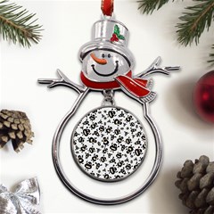 Bacteria Virus Monster Pattern Metal Snowman Ornament by Bedest