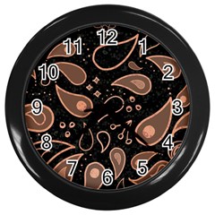 Background Beautiful Decorative Wallpaper Decor Backdrop Digital Graphic Design Trends Unique Style Wall Clock (black) by Bedest