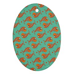 Cute Fish Underwater Sea Ocean Nature Aquarium Goldfish Marine Water Ornament (oval) by Bedest