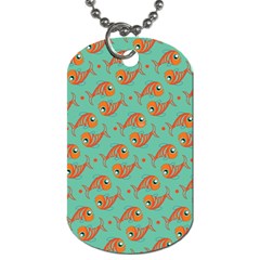 Cute Fish Underwater Sea Ocean Nature Aquarium Goldfish Marine Water Dog Tag (two Sides) by Bedest