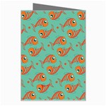 Cute Fish Underwater Sea Ocean Nature Aquarium Goldfish Marine Water Greeting Card Right