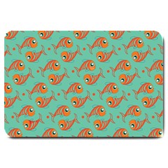 Cute Fish Underwater Sea Ocean Nature Aquarium Goldfish Marine Water Large Doormat by Bedest