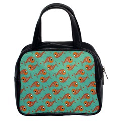 Cute Fish Underwater Sea Ocean Nature Aquarium Goldfish Marine Water Classic Handbag (two Sides) by Bedest