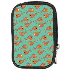 Cute Fish Underwater Sea Ocean Nature Aquarium Goldfish Marine Water Compact Camera Leather Case by Bedest