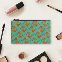 Cute Fish Underwater Sea Ocean Nature Aquarium Goldfish Marine Water Cosmetic Bag (small) by Bedest