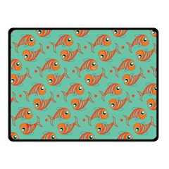 Cute Fish Underwater Sea Ocean Nature Aquarium Goldfish Marine Water Fleece Blanket (small) by Bedest