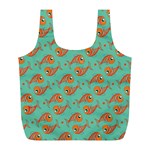 Cute Fish Underwater Sea Ocean Nature Aquarium Goldfish Marine Water Full Print Recycle Bag (L) Front