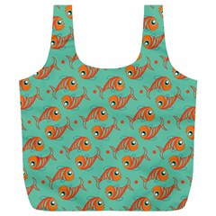 Cute Fish Underwater Sea Ocean Nature Aquarium Goldfish Marine Water Full Print Recycle Bag (xl) by Bedest