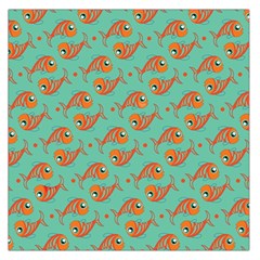 Cute Fish Underwater Sea Ocean Nature Aquarium Goldfish Marine Water Square Satin Scarf (36  X 36 ) by Bedest