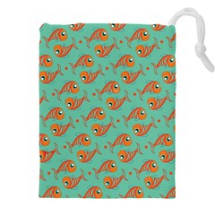 Cute Fish Underwater Sea Ocean Nature Aquarium Goldfish Marine Water Drawstring Pouch (5xl) by Bedest