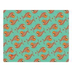 Cute Fish Underwater Sea Ocean Nature Aquarium Goldfish Marine Water Premium Plush Fleece Blanket (large) by Bedest