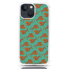 Cute Fish Underwater Sea Ocean Nature Aquarium Goldfish Marine Water Iphone 13 Mini Tpu Uv Print Case by Bedest