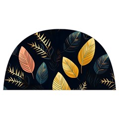 Gold Yellow Leaves Fauna Dark Background Dark Black Background Black Nature Forest Texture Wall Wall Anti Scalding Pot Cap by Bedest