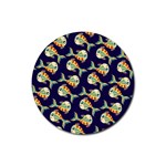 Fish Abstract Animal Art Nature Texture Water Pattern Marine Life Underwater Aquarium Aquatic Rubber Coaster (Round) Front