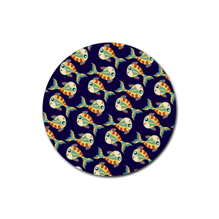 Fish Abstract Animal Art Nature Texture Water Pattern Marine Life Underwater Aquarium Aquatic Rubber Coaster (Round)