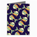 Fish Abstract Animal Art Nature Texture Water Pattern Marine Life Underwater Aquarium Aquatic Greeting Cards (Pkg of 8) Left