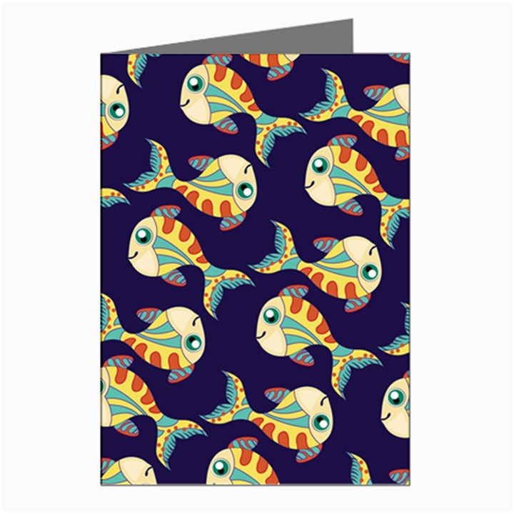 Fish Abstract Animal Art Nature Texture Water Pattern Marine Life Underwater Aquarium Aquatic Greeting Cards (Pkg of 8)