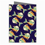 Fish Abstract Animal Art Nature Texture Water Pattern Marine Life Underwater Aquarium Aquatic Greeting Cards (Pkg of 8) Right