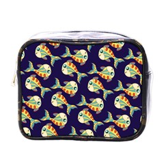 Fish Abstract Animal Art Nature Texture Water Pattern Marine Life Underwater Aquarium Aquatic Mini Toiletries Bag (one Side) by Bedest