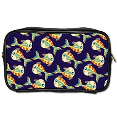 Fish Abstract Animal Art Nature Texture Water Pattern Marine Life Underwater Aquarium Aquatic Toiletries Bag (one Side) by Bedest