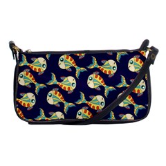 Fish Abstract Animal Art Nature Texture Water Pattern Marine Life Underwater Aquarium Aquatic Shoulder Clutch Bag by Bedest