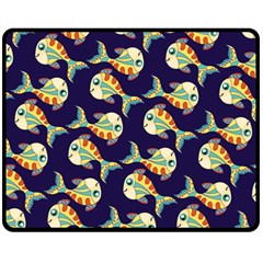 Fish Abstract Animal Art Nature Texture Water Pattern Marine Life Underwater Aquarium Aquatic Fleece Blanket (medium) by Bedest